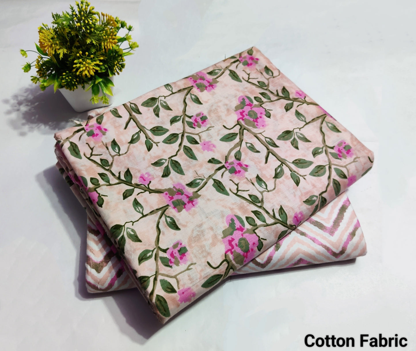 Flower Printed Pure Cotton Combo Fabric set