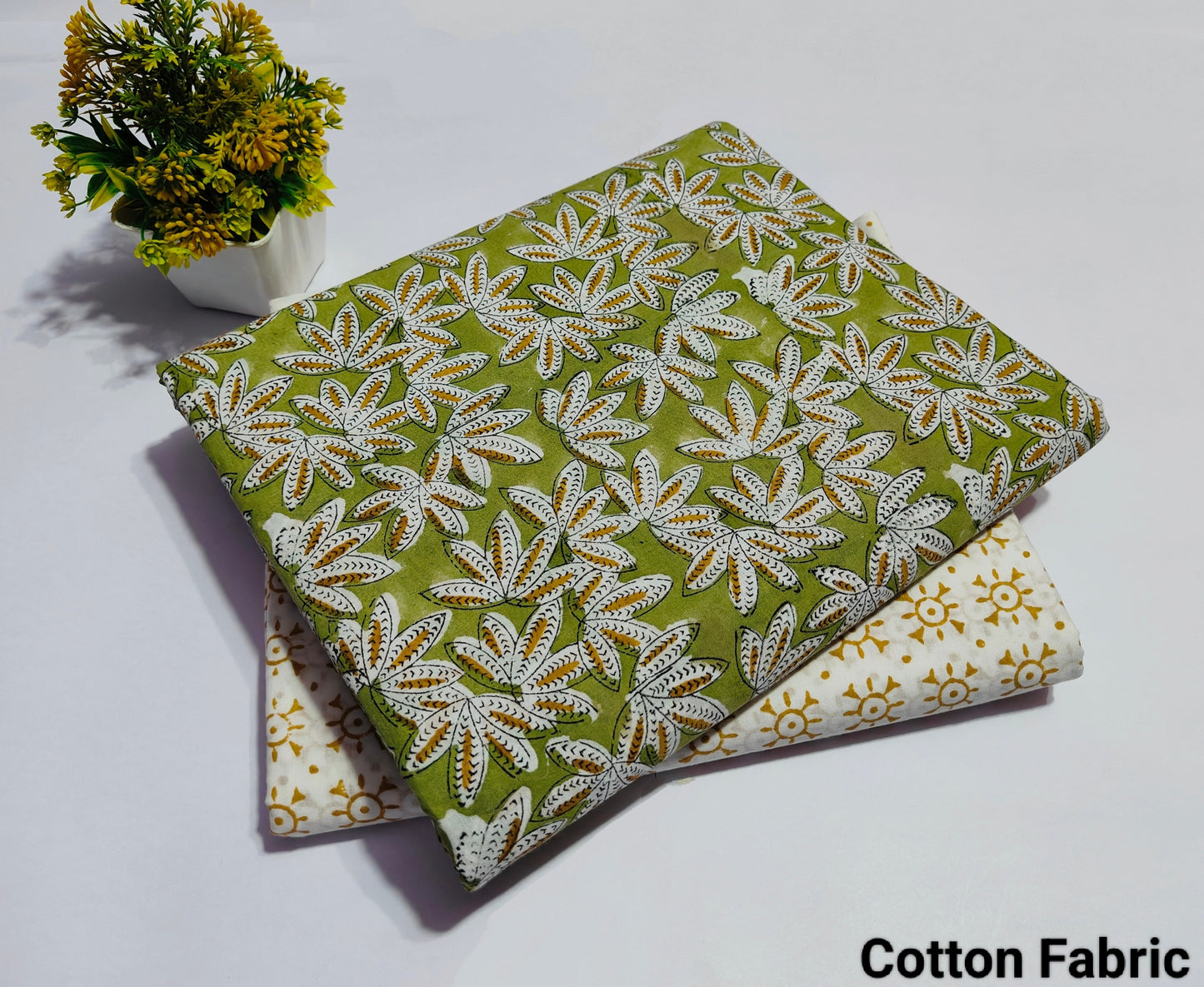 Block Printed Pure Cotton Combo Fabric set