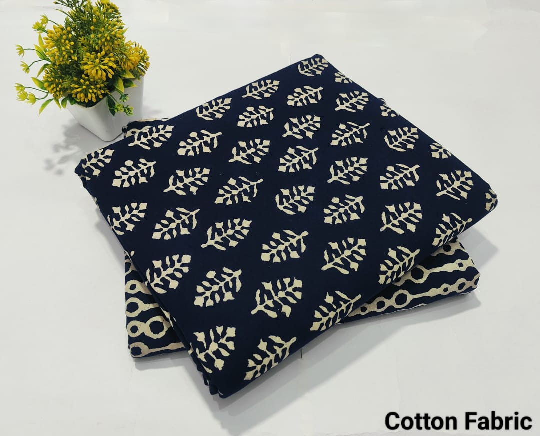 Maroon Printed Pure Cotton Combo Fabric set