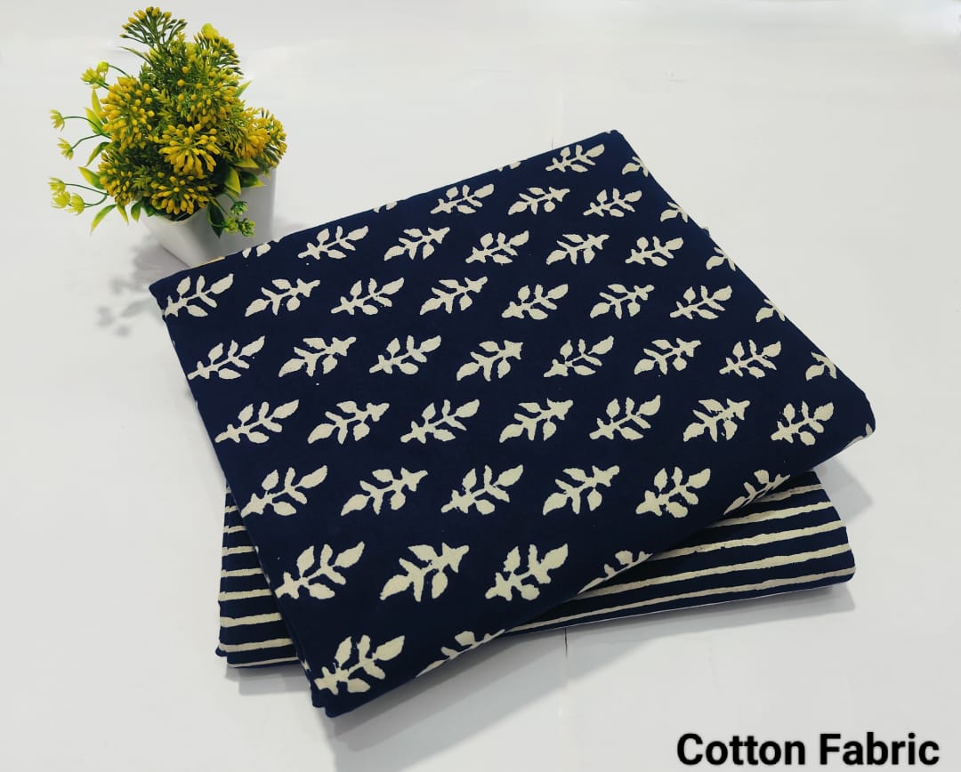 Dark maroon Printed Pure Cotton Combo Fabric set