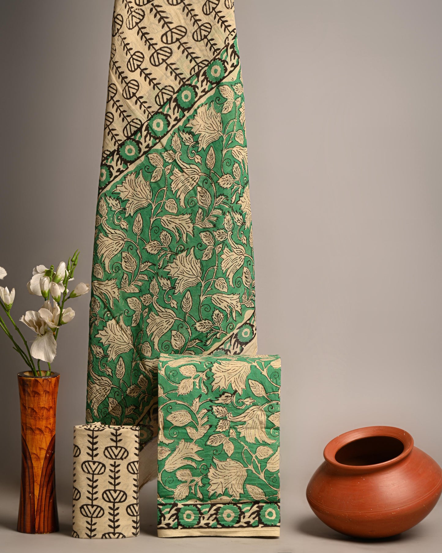 Premium Hand Block Print Pure Cotton Suit With Cotton Mulmul Dupatta