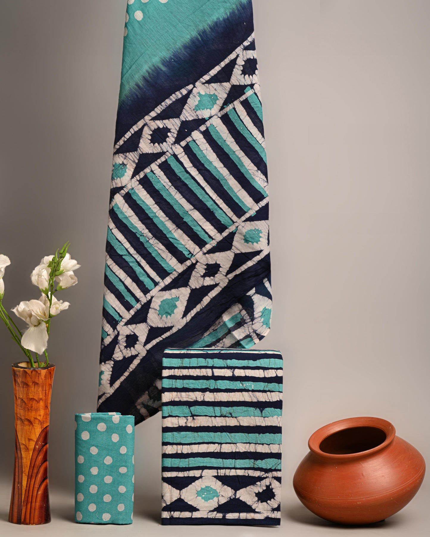 Exclusive Hand Block Print Pure Cotton Suit With Cotton Mulmul Dupatta