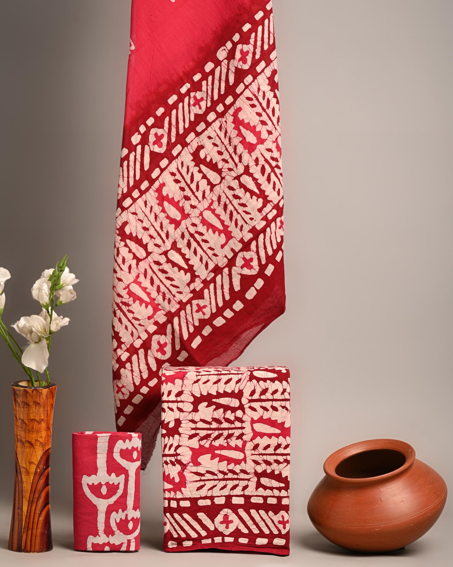 Printed Cotton Suits With Cotton Mulmul Dupatta