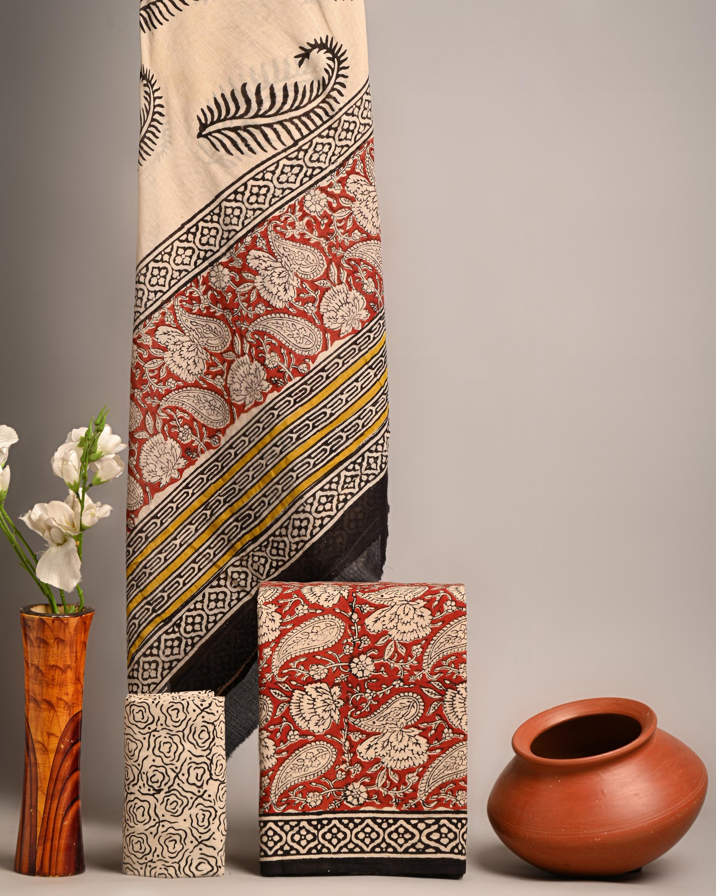 Jaipuri Pure Cotton Suits With Cotton Mulmul Dupatta