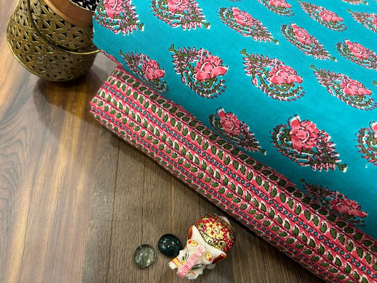 Traditional Printed Pure Cotton Combo Fabric set