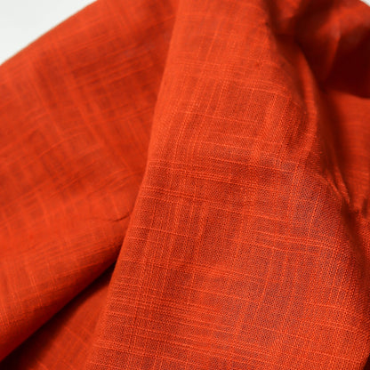 Cotton Slub Orange Kurta Fabric (2.5 Meters) | and Plain Dyed Pure Cotton Pyjama (2.5 Meters)