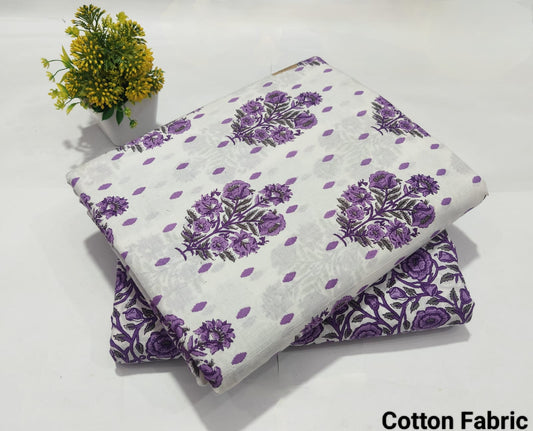 Flower Printed Pure Cotton Combo Fabric set