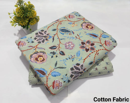 Flower Printed Pure Cotton Combo Fabric set