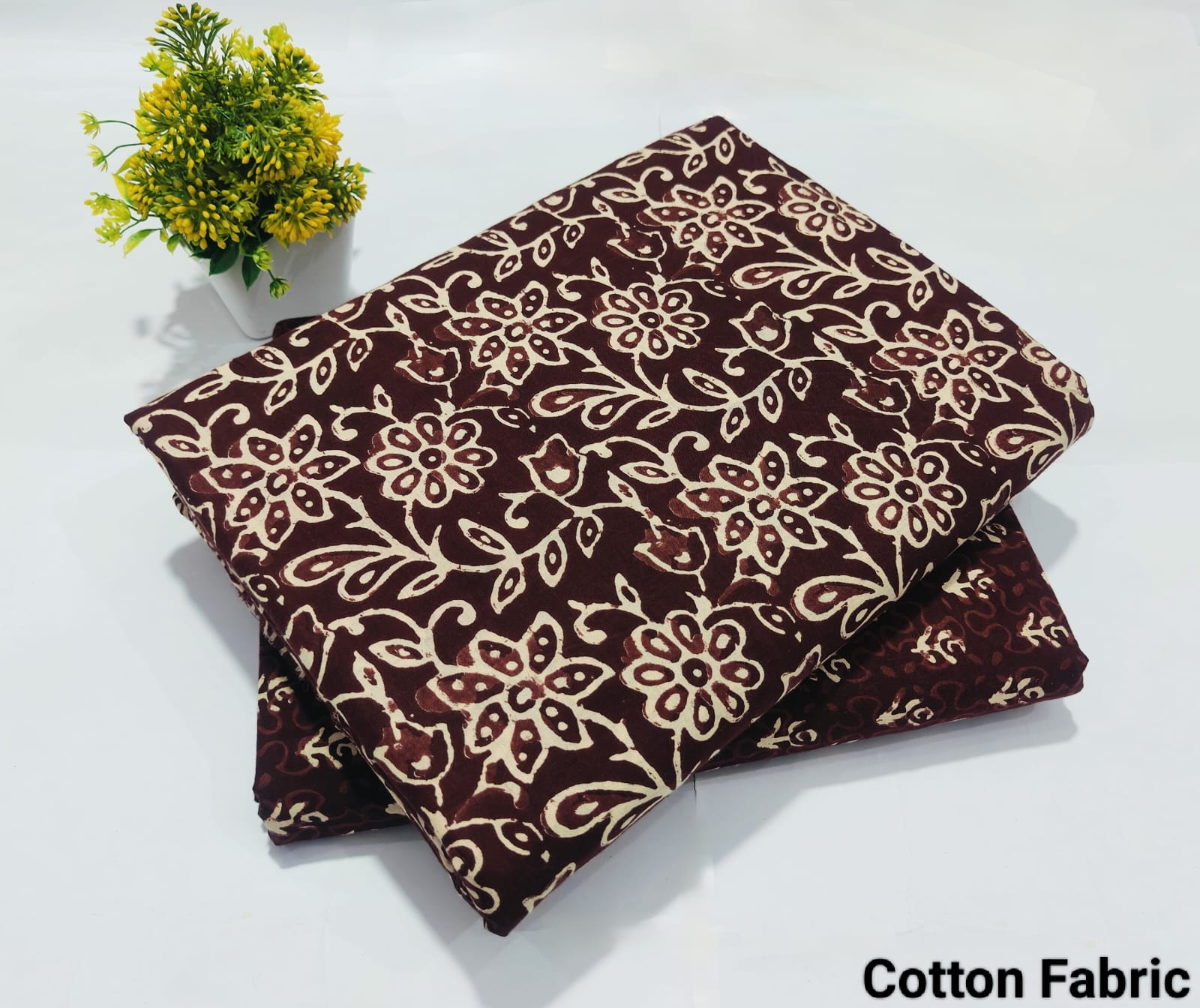 Maroon Printed Pure Cotton Combo Fabric set – Rajasthan Fabric And Textiles