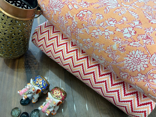 Traditional Printed Pure Cotton Combo Fabric set