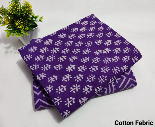 Indigo Printed Pure Cotton Combo Fabric set