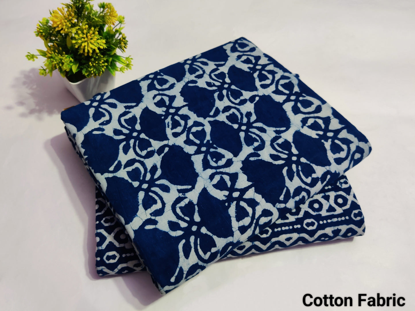 Indigo Printed Pure Cotton Combo Fabric set