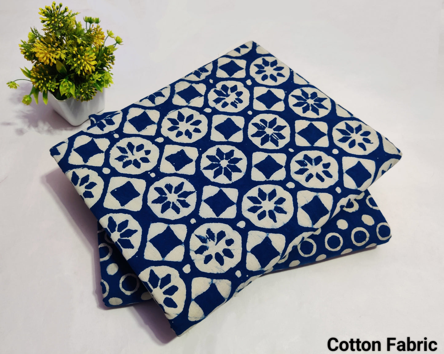 Indigo Printed Pure Cotton Combo Fabric set