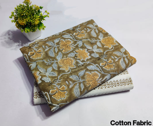 Rose Printed Pure Cotton Combo Fabric set