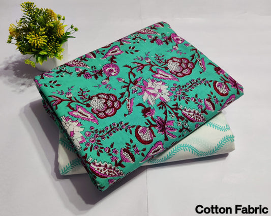 Flower Printed Pure Cotton Combo Fabric set