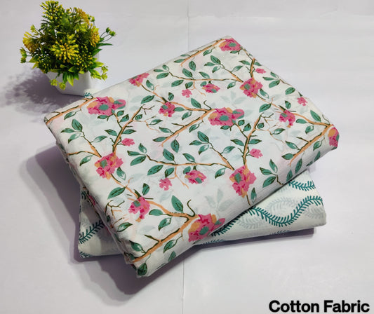 Floral Printed Pure Cotton Combo Fabric set
