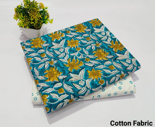 Floral Printed Pure Cotton Combo Fabric set