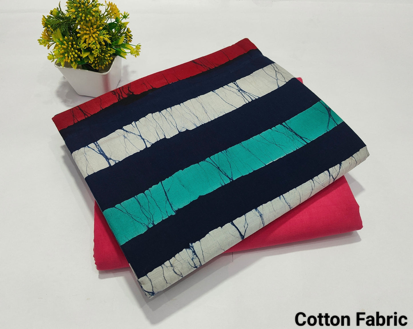 Stripe Printed Pure Cotton Combo Fabric set