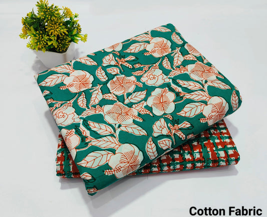 Block Printed Pure Cotton Combo Fabric set