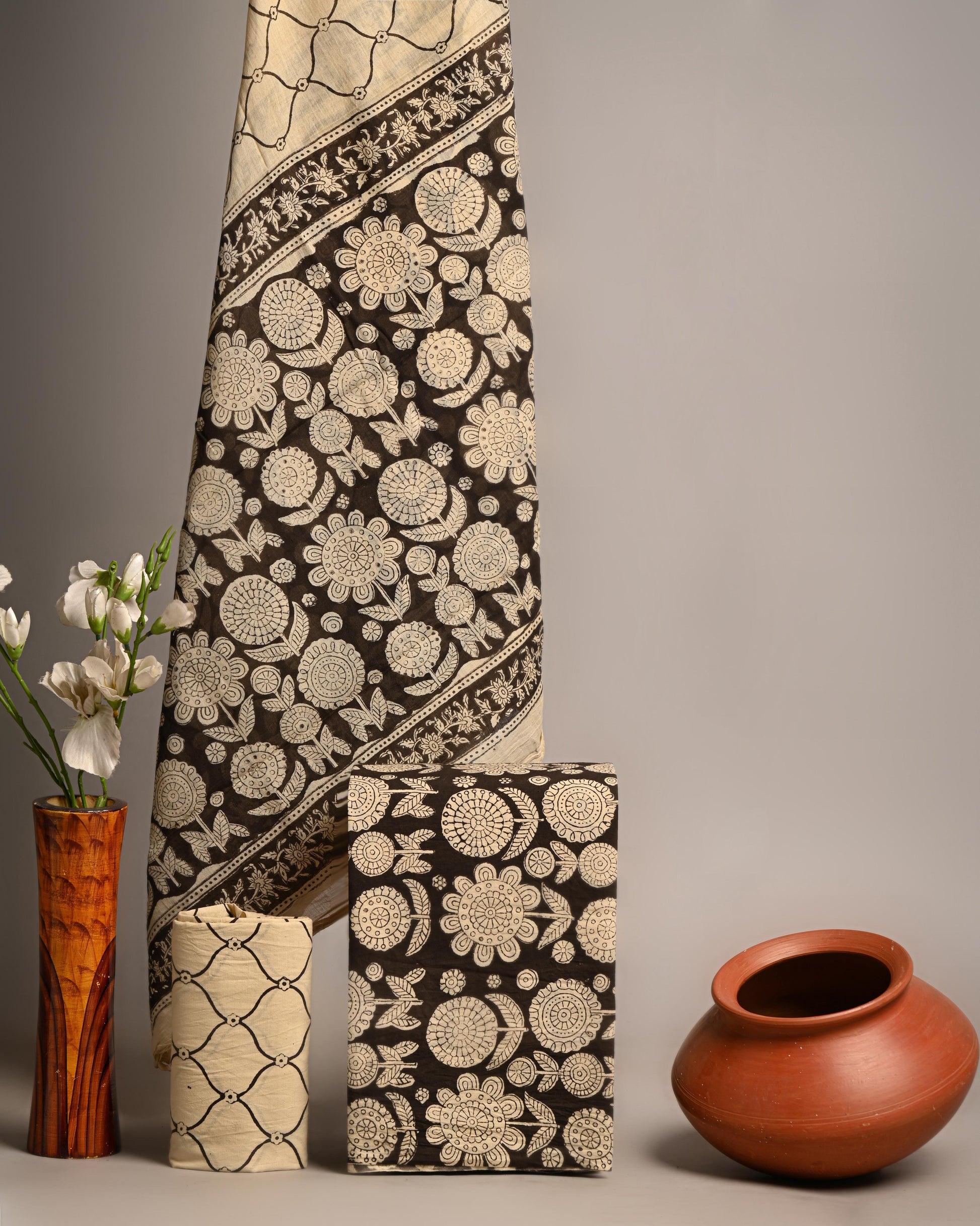 Exclusive Hand Block Print Pure Cotton Suit With Cotton Mulmul