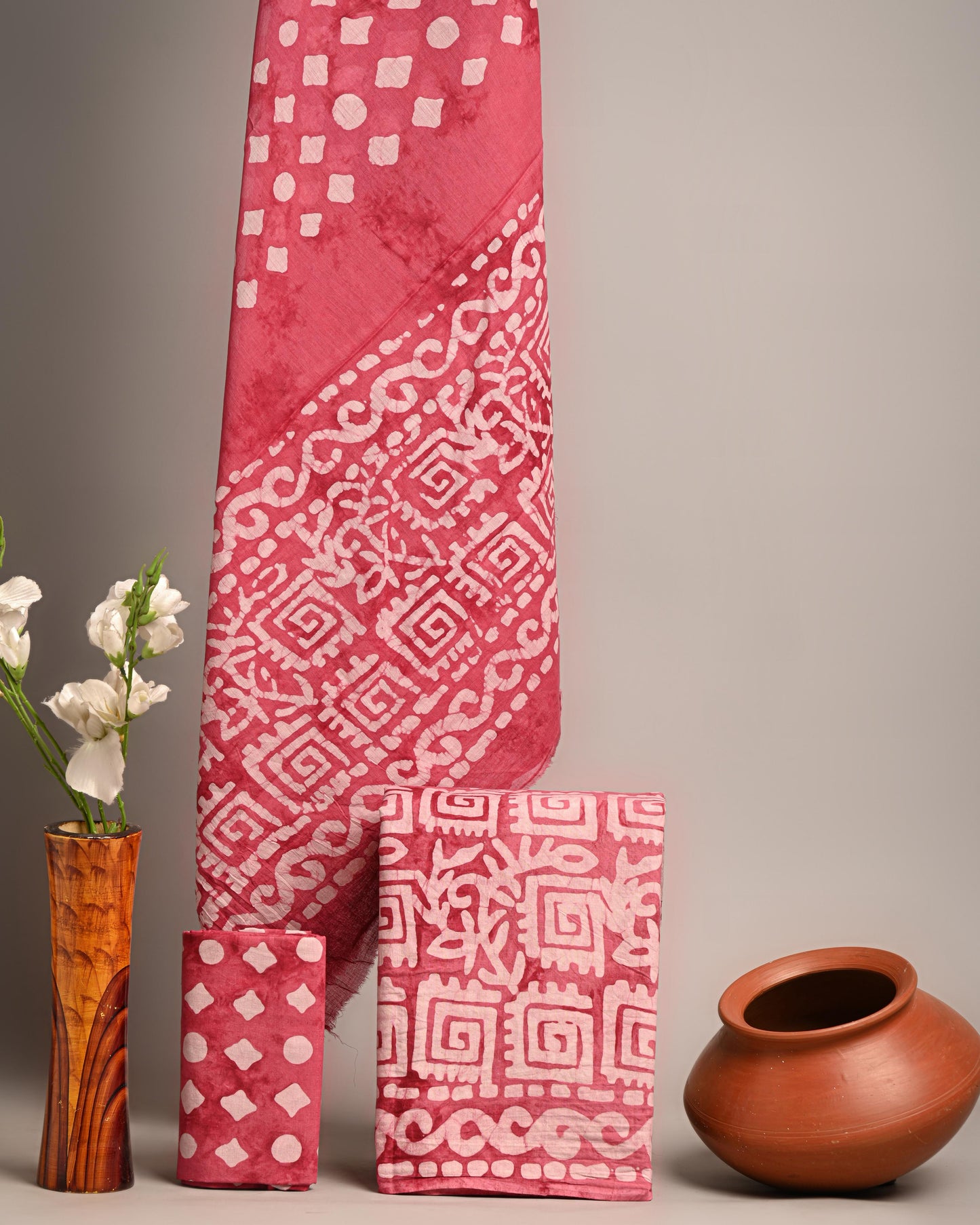 Block Printed Pure Cotton Suits With Cotton Mulmul Dupatta